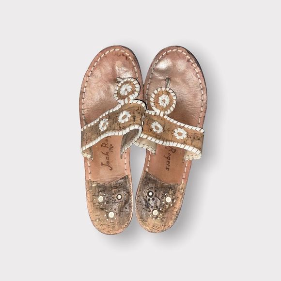 Jack Rogers Shoes - Jack Rogers Brown Leather Sandals Shoe Size 9 M